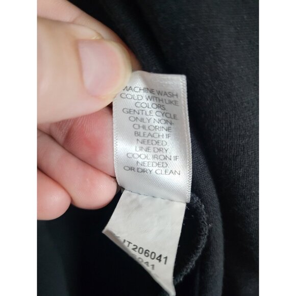 J.Jill Ponte Knit jacket Blazer Women's (L) Black Single Button Shawl Collar - Picture 8 of 8